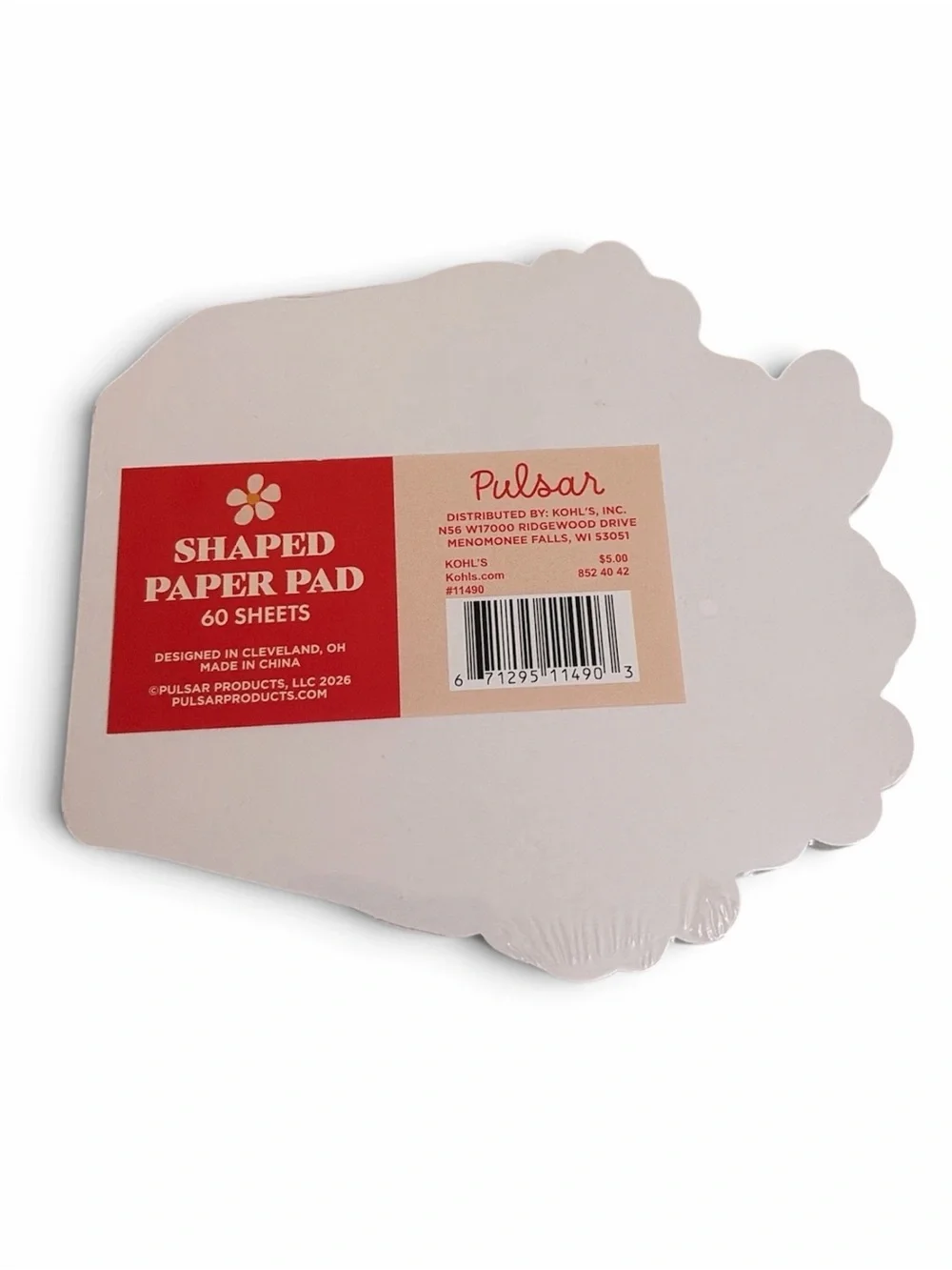 Pulsar shaped paper